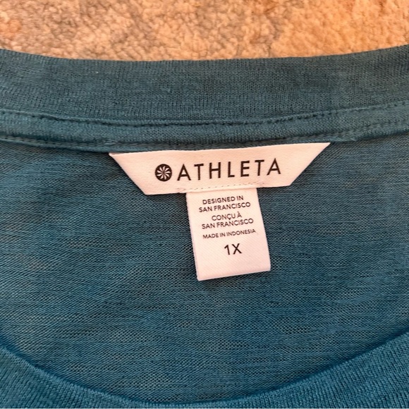 Athleta XL plus Blue teal Sleeveless tank PERFECT CONDITION athleisure - Picture 2 of 7